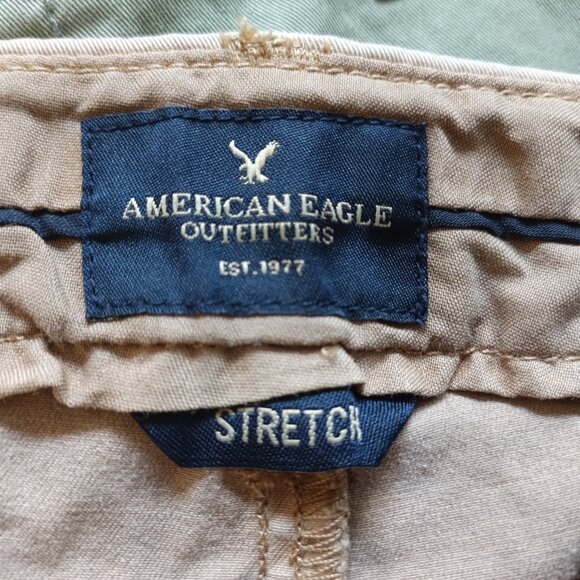 American Eagle Outfitters Women's Size 10 "Midi" Shorts Tan - Picture 3 of 4